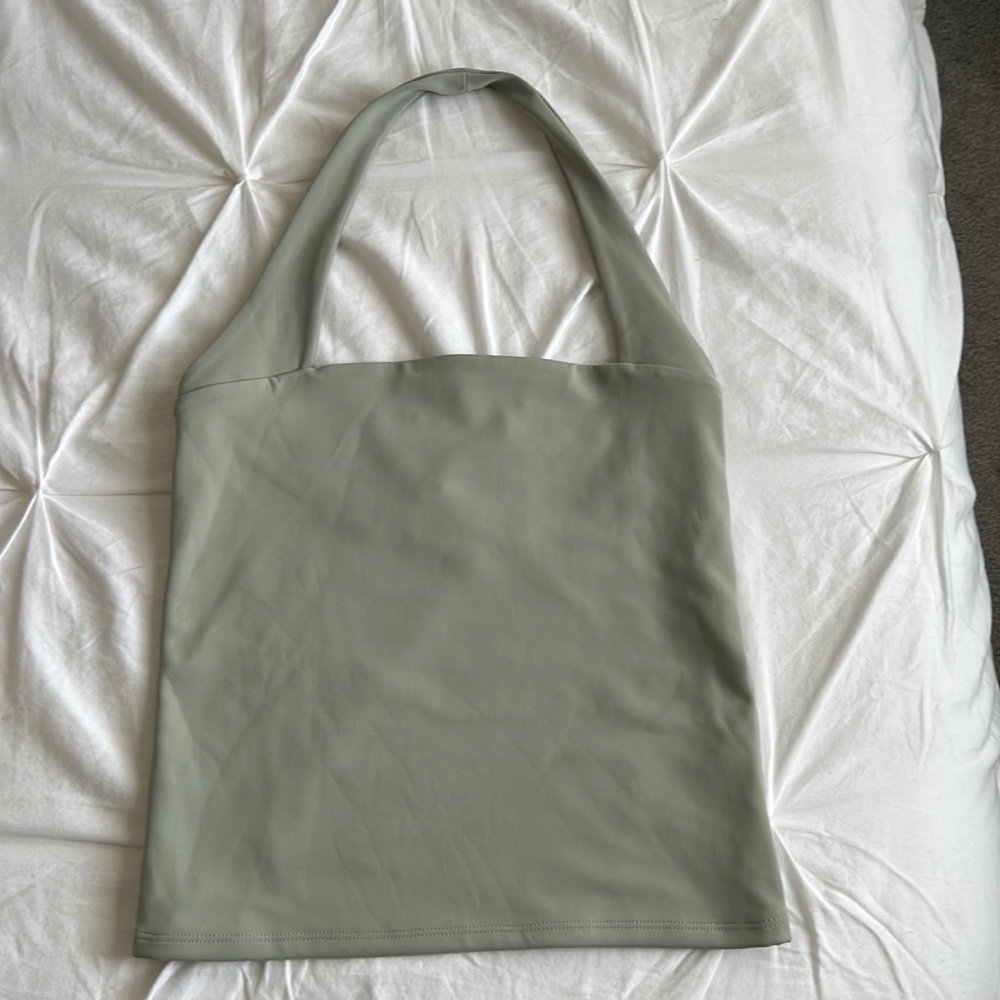 Express body contour halter top sage S - Picture 4 of 4